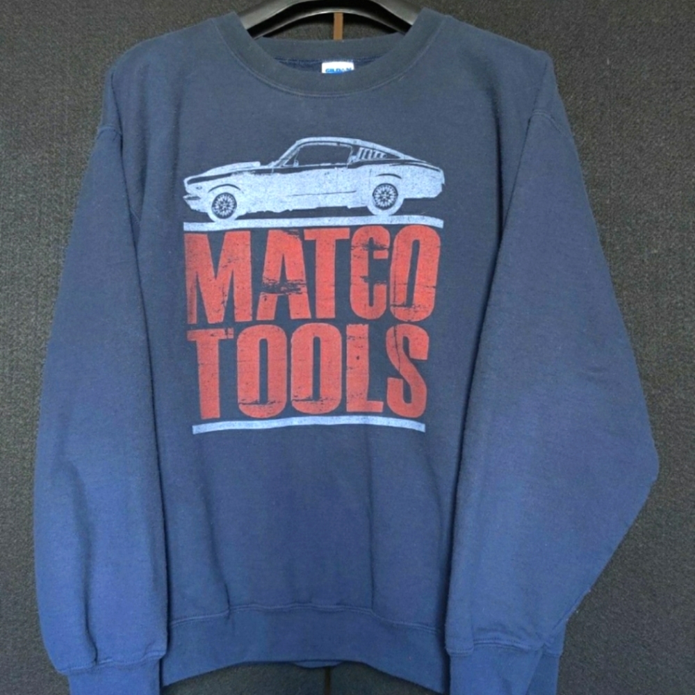 Matco Tools sweater sweatshirt LARGE L with mustang COBRA vintage 90's snap on